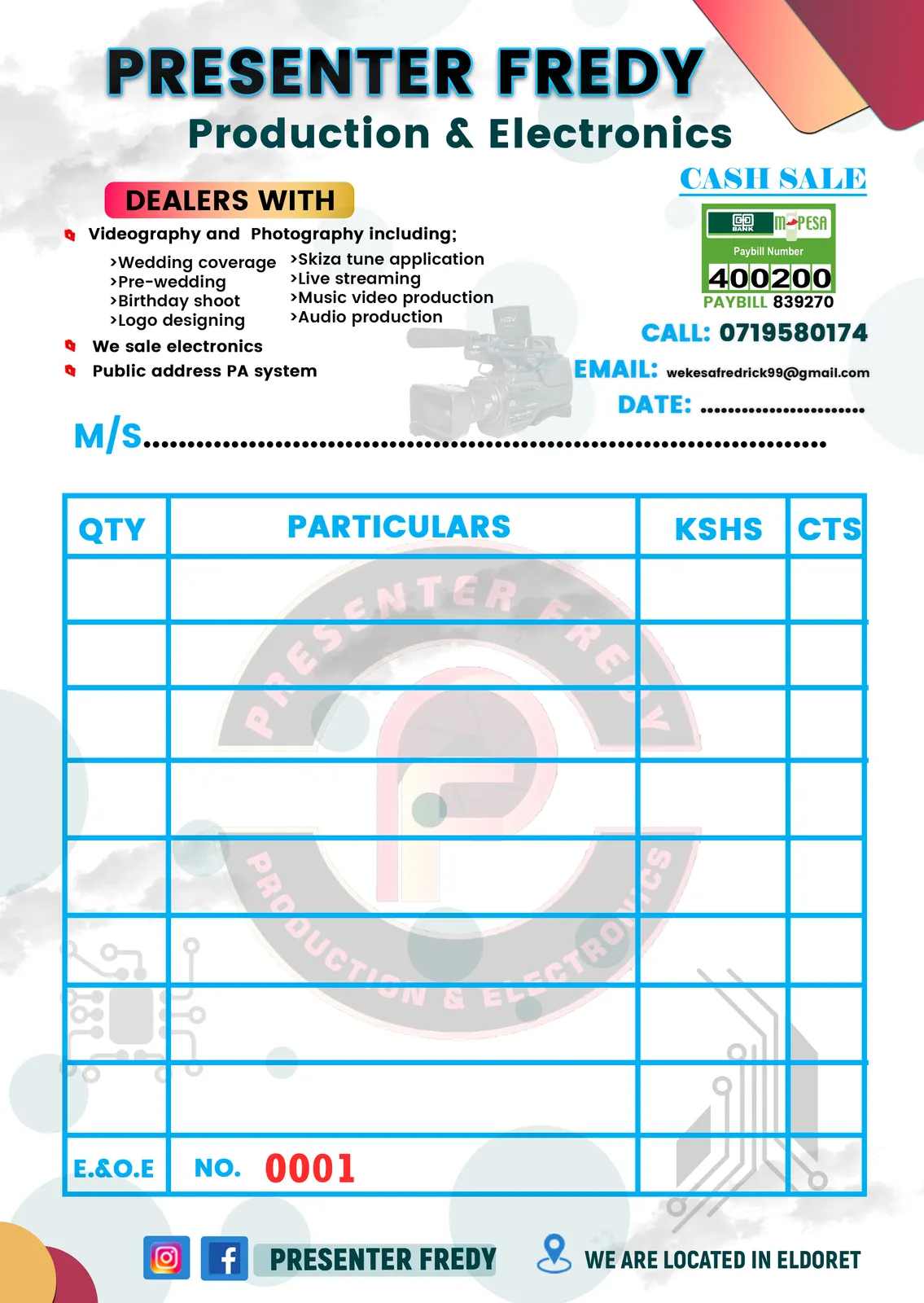 Invoice Booklet